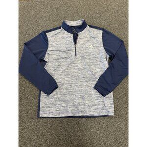 Adidas Sweater Mens Size Medium Blue Lightweight 1/4 Zip Up Pullover Sweatshirt